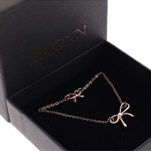MARC CAIN silver bow necklace